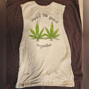 Unif Weed be good together distressed shirt size L